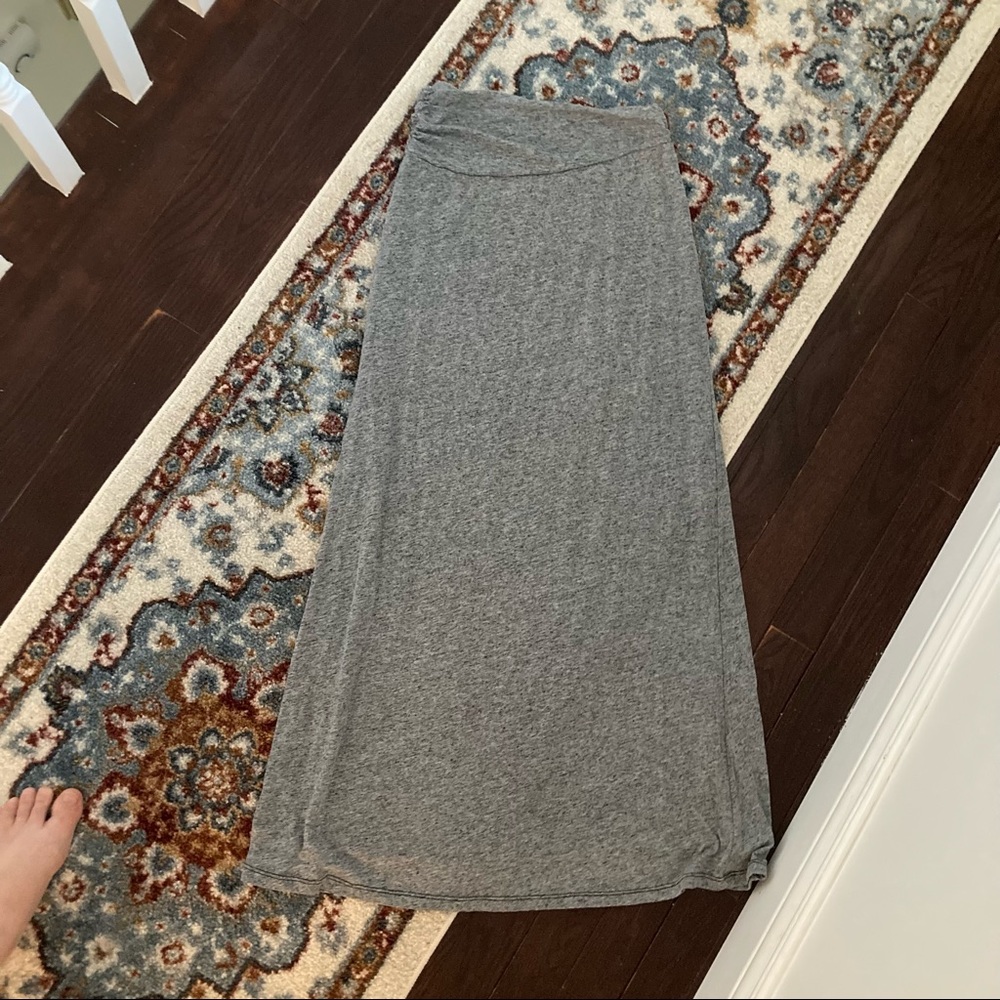 Anthropologie asymmetrical grey maxi skirt xs